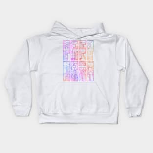 Pretoria, South Africa City Map Typography - Colorful Kids Hoodie